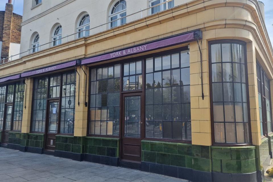 The York & Albany pub near Regent's Park, London. Squatters have taken over the Gordon Ramsay pub which is currently up for sale with a guide price of £13 million (PA)