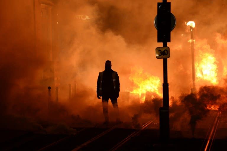 A "yellow vest" protester in the southwestern city of Bordeaux, which was also badly hit by rioting