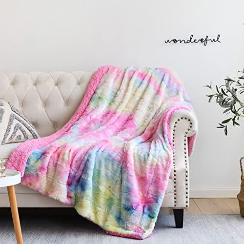 36) Faux Fur Throw Blanket