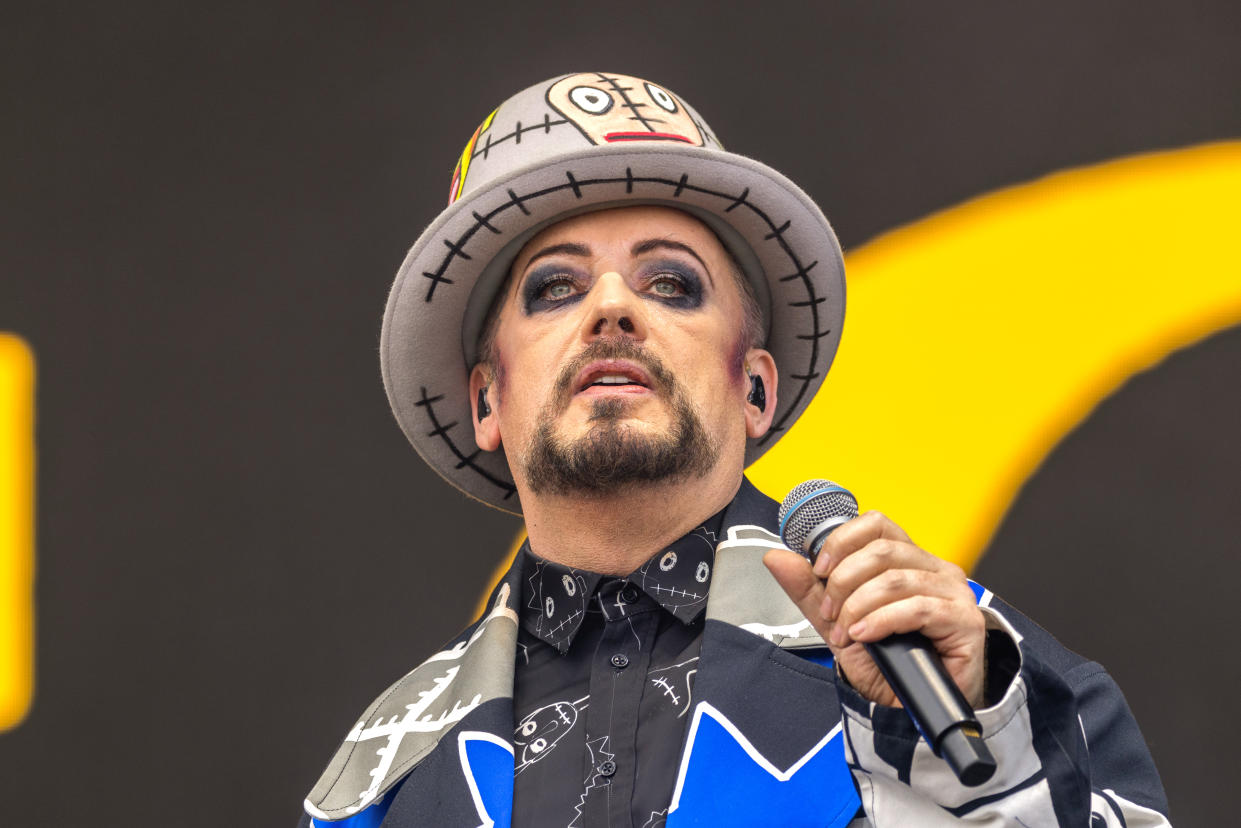 AUSTIN, TEXAS - OCTOBER 15: Boy George of Culture Club performs onstage during weekend two, day two of Austin City Limits Music Festival at Zilker Park on October 15, 2022 in Austin, Texas. (Photo by Rick Kern/WireImage)