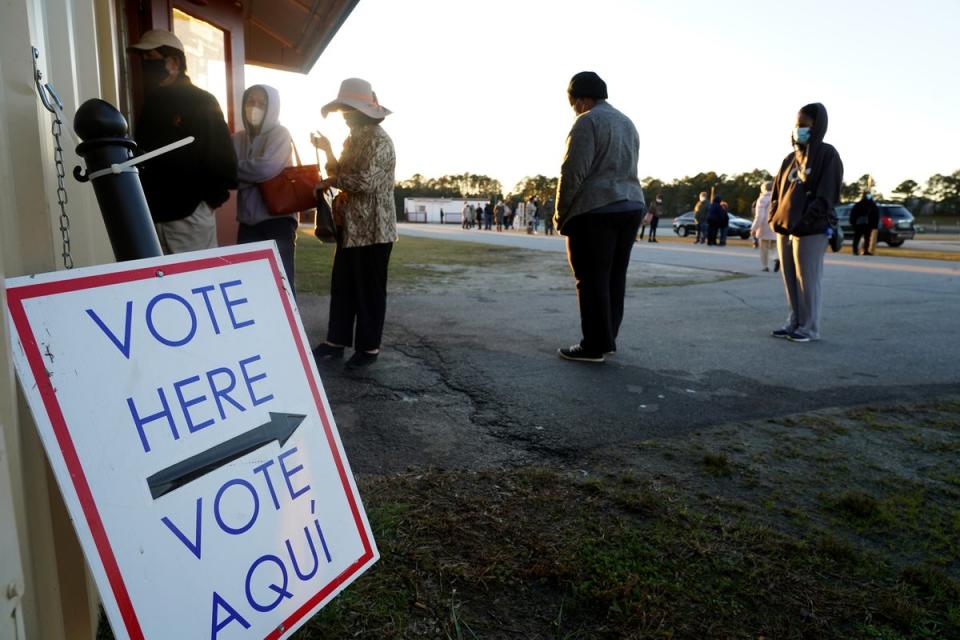 People line up to vote in Atlanta in 2020 (Getty)