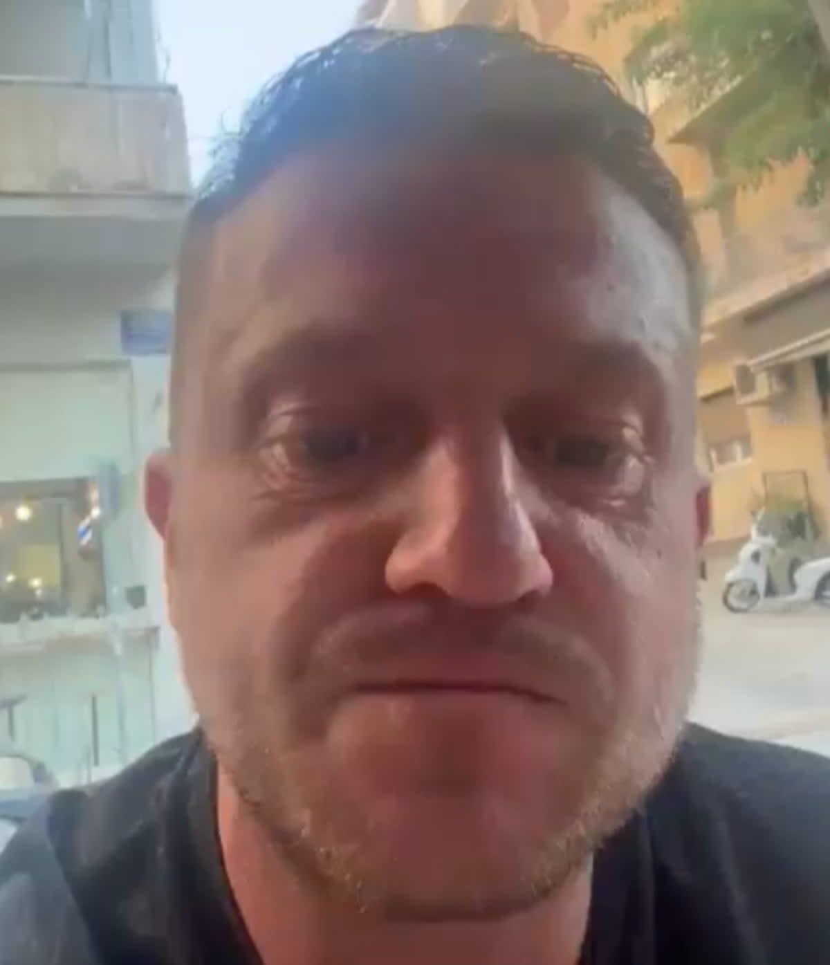 Tommy Robinson said he had to cut a family holiday short in Cyprus after journalists discovered where he was staying (Tommy Robinson)