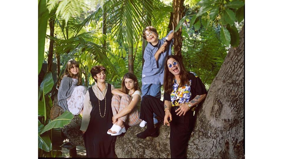 Aimee with her family before their reality show, The Osbournes 