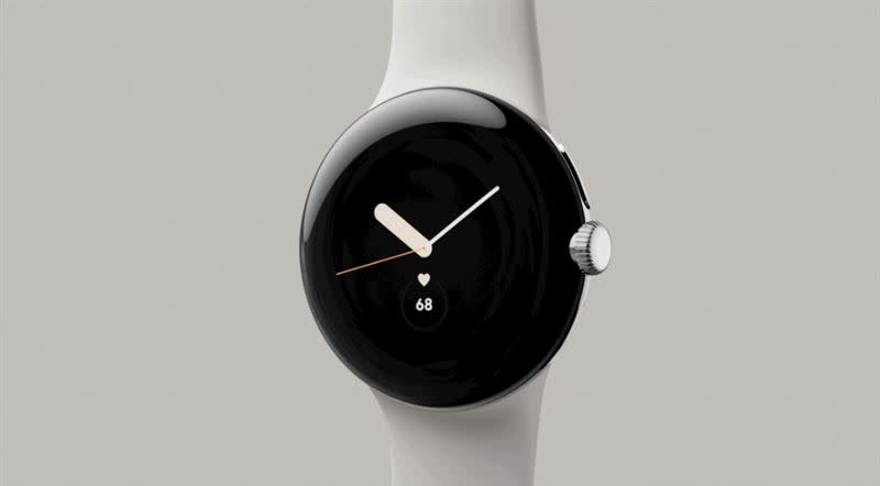   Pixel Watch 將採用圓弧設計錶冠。（圖／翻攝自發表會）