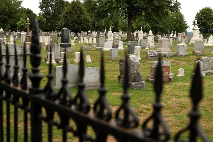 GETTYSBURG, PENNSYLVANIA – AUGUST 11: Many historians now agree that President Abraham Lincoln delivered the Gettysburg Address from a platform that stood in the Evergreen Cemetery, across the road from the Gettysburg National Military Park on August 11, 2020 in Gettysburg, Pennsylvania. The park is one of the places that President Donald Trump is considering to give his acceptance speech for the Republican nomination later this month. Trump was originally scheduled to accept his renomination in Charlotte, North Carolina, the location of the Republican National Convention, but moved his speech in June to Jacksonville, Florida, to try to skirt safety requirements like social distancing and mask-wearing that were put in place to reduce the spread of the novel coronavirus (COVID-19). In July, he pulled the convention out of Jacksonville as COVID-19 cases surged in Florida. (Photo by Chip Somodevilla/Getty Images)