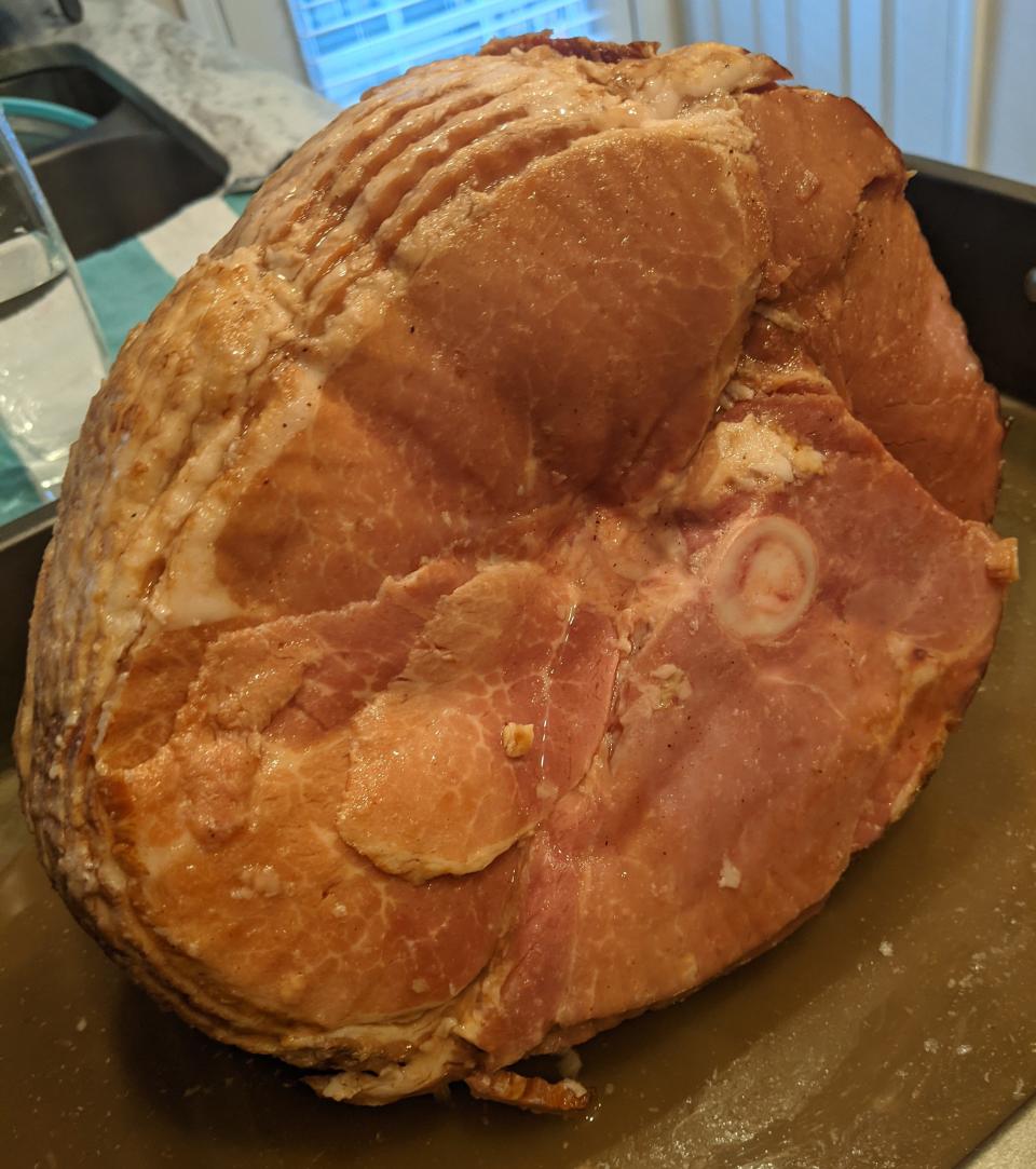 Aldi's Appleton ham baked and in the pan