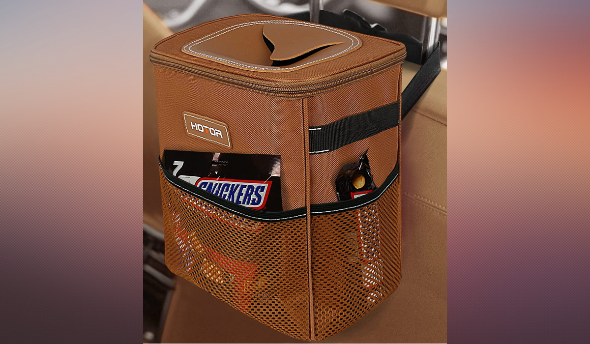 Hotor car trash can and organizer