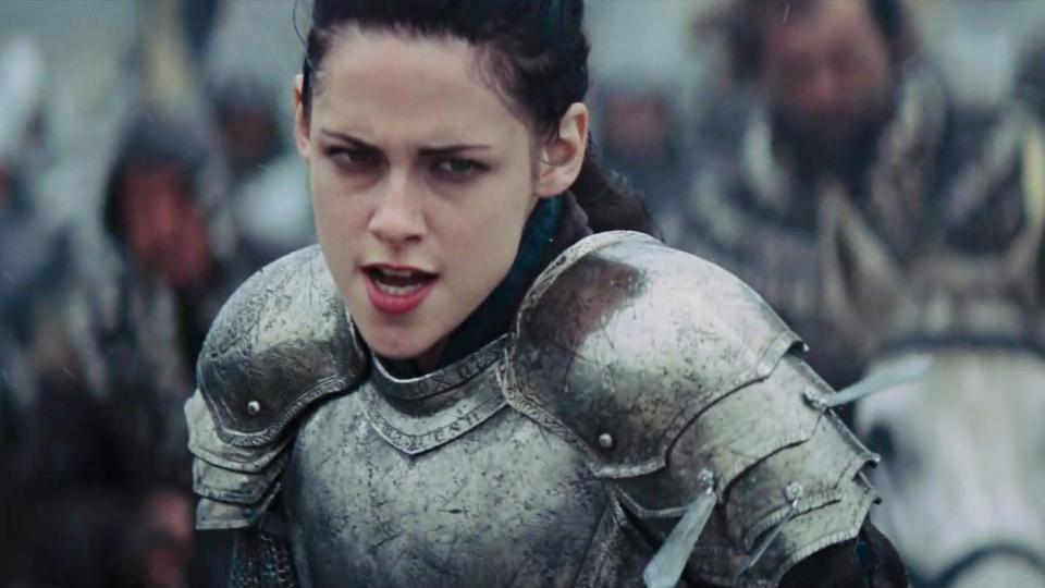 snow white dons armor in a scene from 'snow white and the huntsman,' a good housekeeping pick for best scary movies for kids