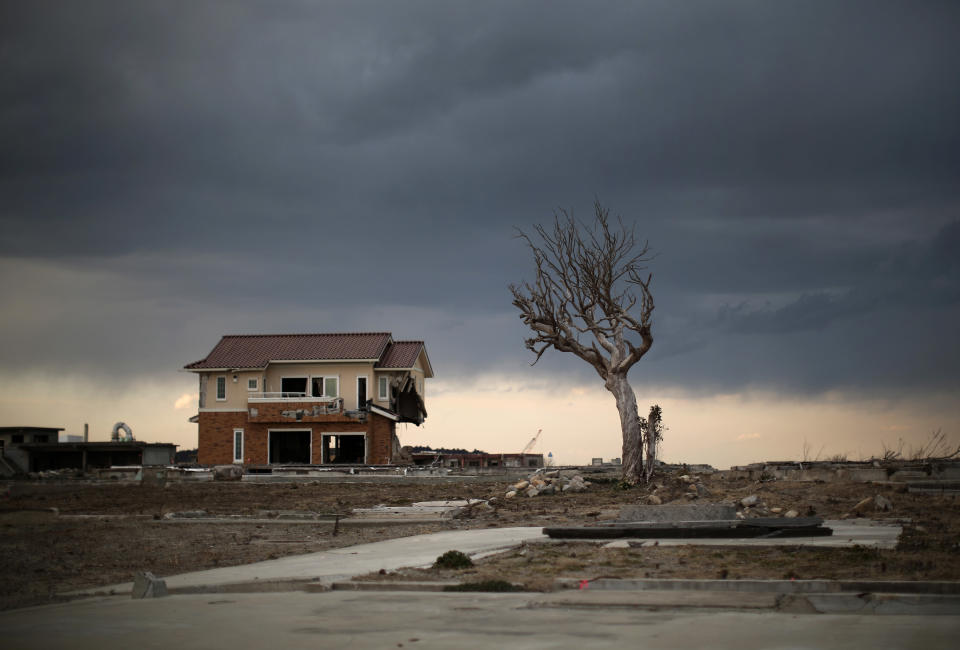 A ruined house near the Fukushima plant