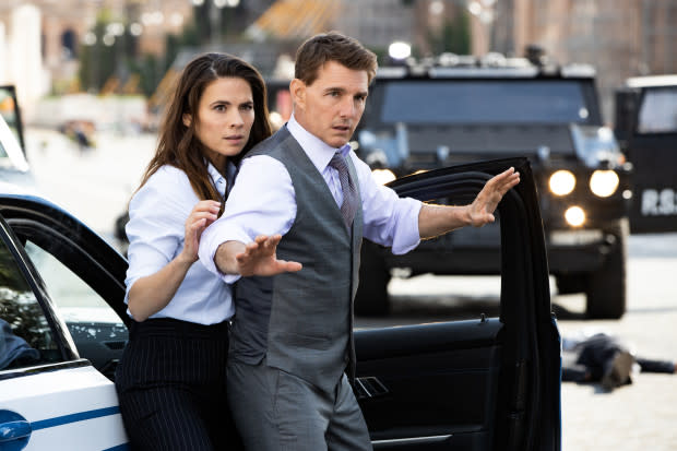 Hayley Atwell and Tom Cruise in "Mission: Impossible — Dead Reckoning Part One"<p>Paramount Pictures</p>