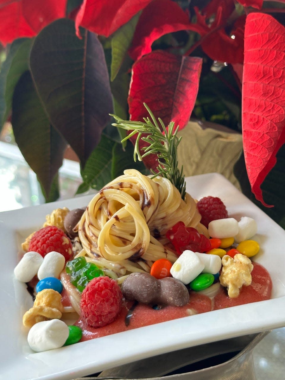 Elf's Favorite Spaghetti is one of the special dishes available at FARMbloomington now through Dec. 30.