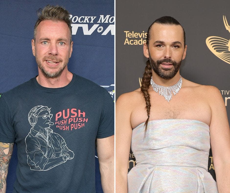 Dax Shepard and Jonathan Van Ness had a tense exchange about trans youth and gender-affirming care on the "Armchair Expert" podcast.