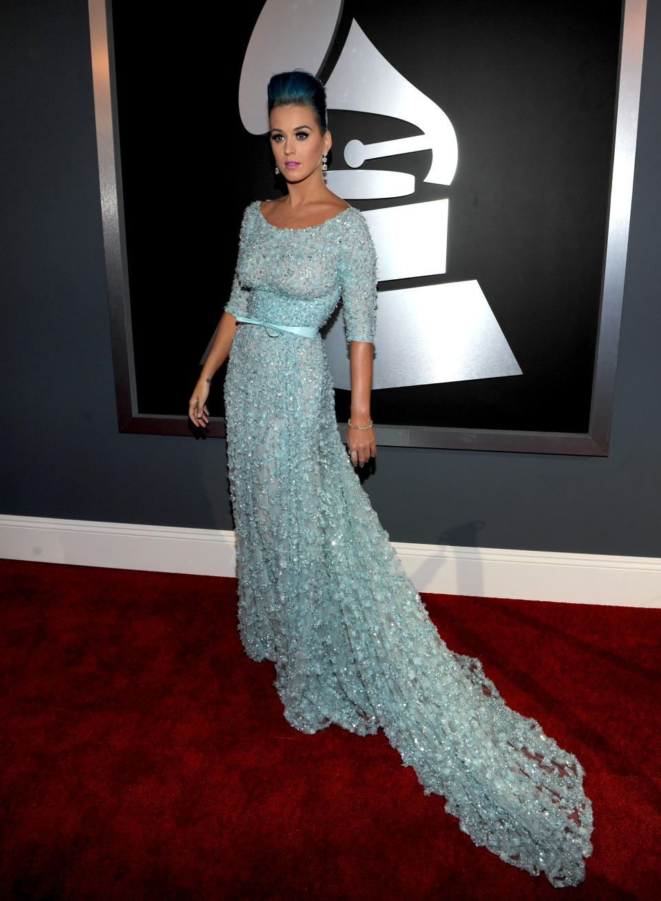 LOS ANGELES, CA - FEBRUARY 12: Singer Katy Perry arrives at the 54th Annual GRAMMY Awards held at Staples Center on February 12, 2012 in Los Angeles, California. (Photo by Larry Busacca/Getty Images For The Recording Academy)