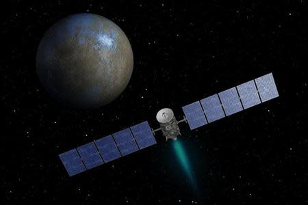 NASA's Dawn spacecraft heads toward the dwarf planet Ceres as seen in this undated artist's conception released January 22, 2014. REUTERS/NASA/JPL-Caltech/Handout via Reuters