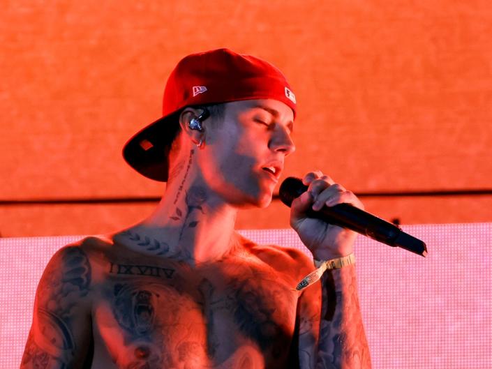 Justin Bieber performing at Coachella 2022 (Getty Images for Coachella)