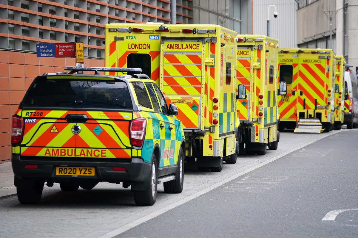 Ambulances outside the Royal London Hospital in Whitechapel  (PA Archive)