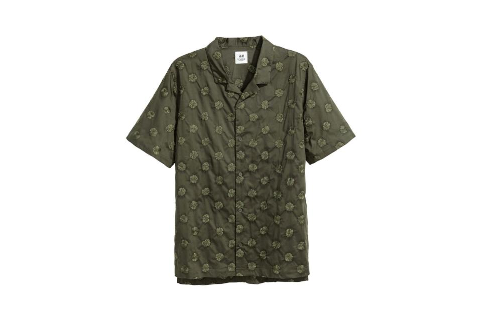 H&M Embroidered Resort Shirt