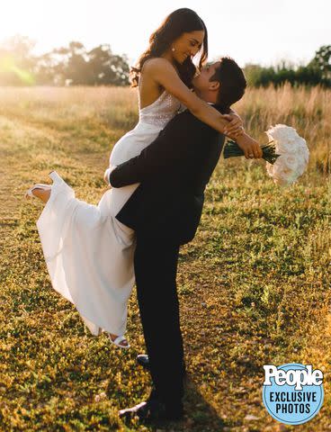 <p>Megan Burges Photography</p> Jordyn Wieber and Chris Brooks on their wedding day