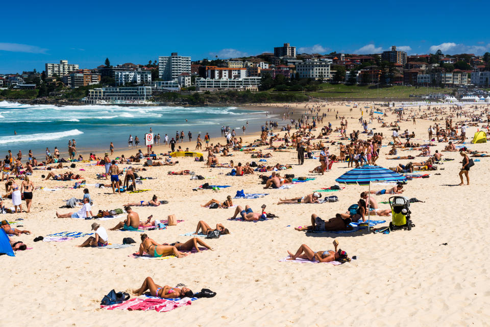 Sydney's Bondi Beach shown as research says climate change could destroy it within the century.