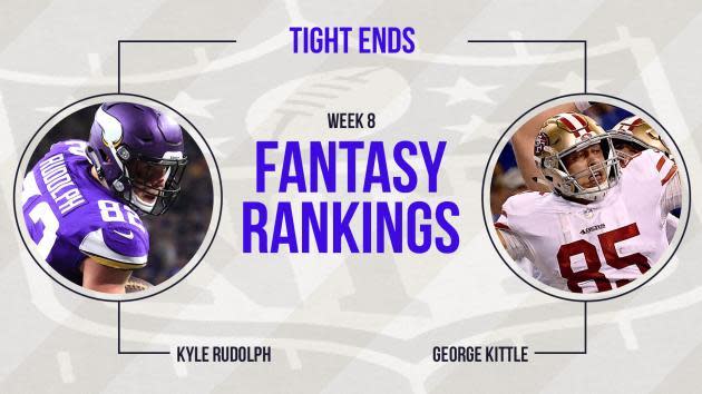 fantasy football week 8 tight end rankings