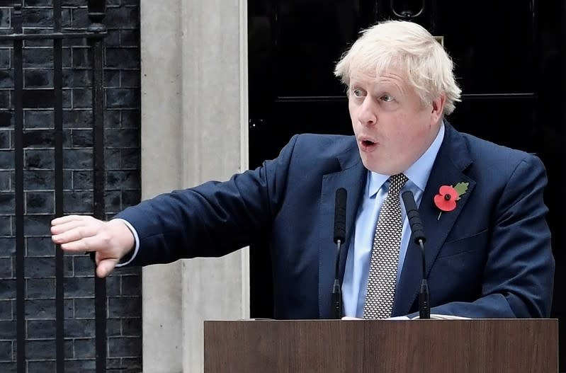 Boris Johnson announces the general election in London