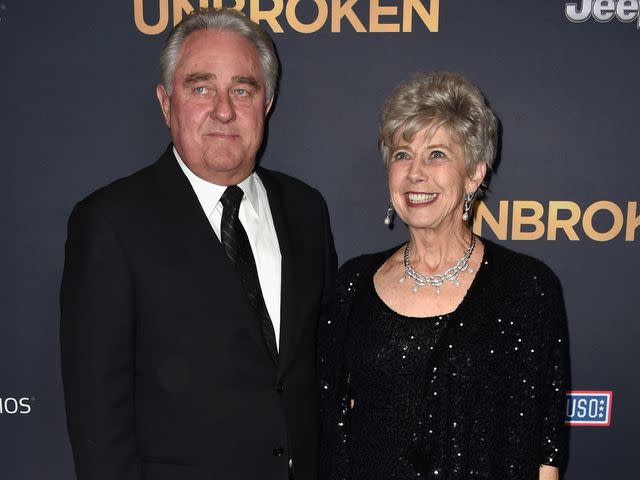 <p>Frazer Harrison/Getty</p> William Pitt and Jane Pitt at the premiere Of Universal Studios' "Unbroken" on December 15, 2014 in Hollywood, California.