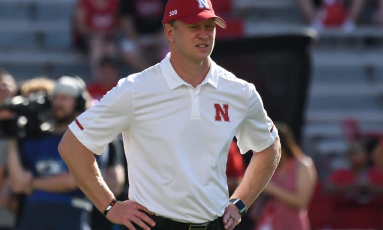 Nebraska football coach Scott Frost ahead of his team's game against Troy.