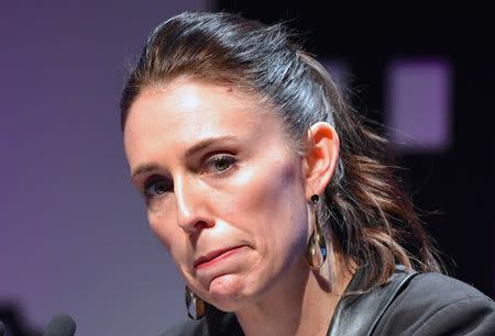 New Zealand's new opposition Labour party leader, Jacinda Ardern, speaks during an event held ahead of the national election at the Te Papa Museum in Wellington, New Zealand August 23, 2017. REUTERS/Ross Setford