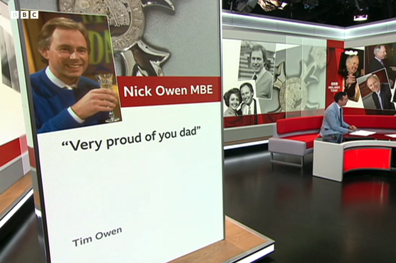 Nick Owen in the BBC studio