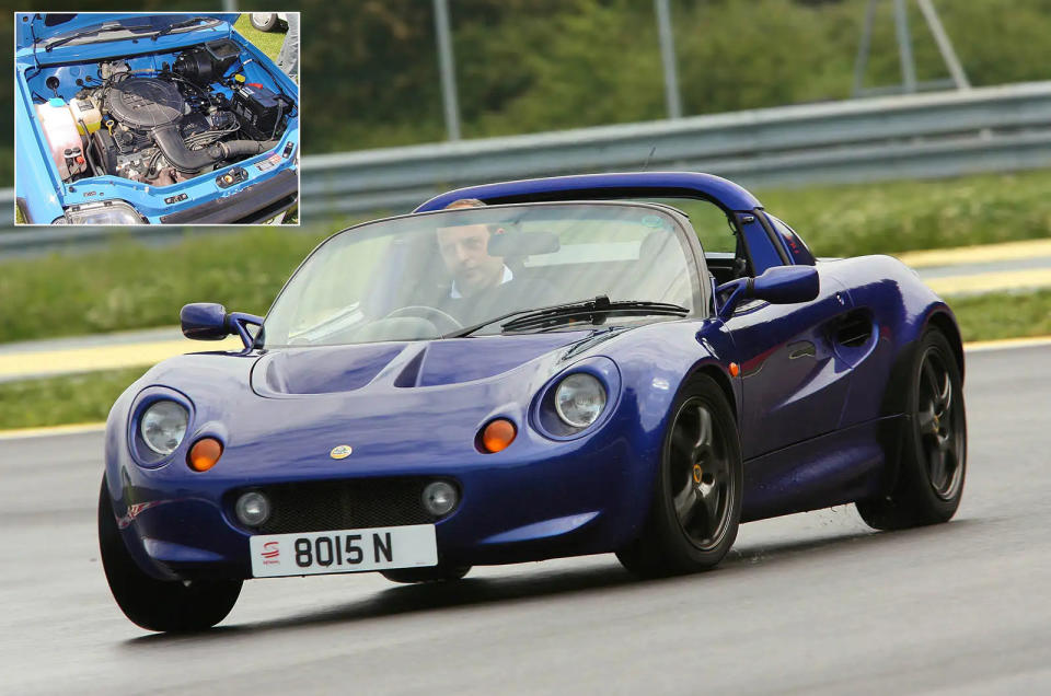 <p>The K-Series first appeared in the <strong>Rover 200</strong> in 1989, and was later used in many Rover and MG vehicles, along with cars produced by <strong>Lotus</strong> (<strong>Elise S1</strong> pictured) and <strong>Caterham</strong>, among others. It was impressively light, and could be tuned to produce very high outputs for its size.</p><p>Its reputation has been blighted by a tendency to suffer from <strong>head gasket failure</strong>, though not necessarily because of a problem with the gasket itself. Replacement is difficult because the cylinder head bolts extend a long way down the engine, which therefore has to be disassembled to a greater extent than usual in order to reach the gasket.</p>