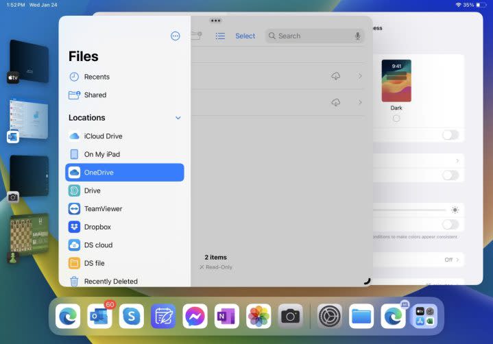 Apple iPad Pro 11 screenshot showing files.