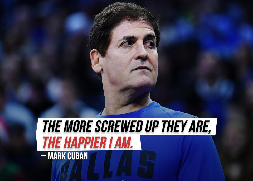 Dallas Mavericks owner Mark Cuban <a href="https://sports.yahoo.com/dallas-mavericks-mark-cuban-happy-los-angeles-lakers-struggling-nba-lebron-james-jeanie-buss-021053781.html" data-ylk="slk:shares his feelings;elm:context_link;itc:0;sec:content-canvas;outcm:mb_qualified_link;_E:mb_qualified_link;ct:story;" class="link  yahoo-link">shares his feelings</a> about the Lakers' disorganization.