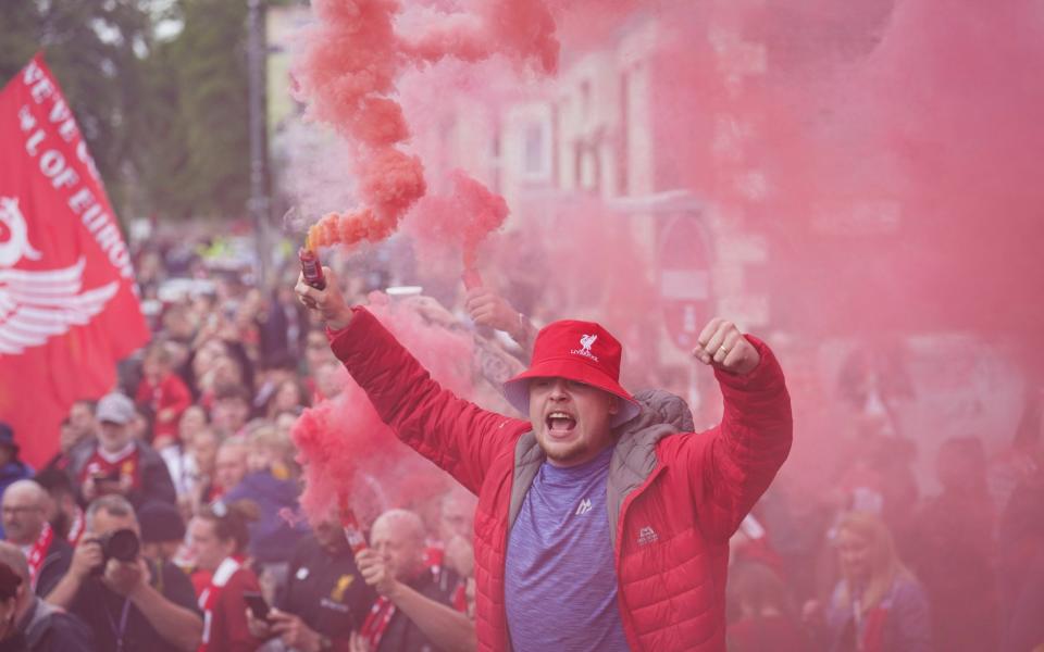 Liverpool flares - AP Photo/Jon Super