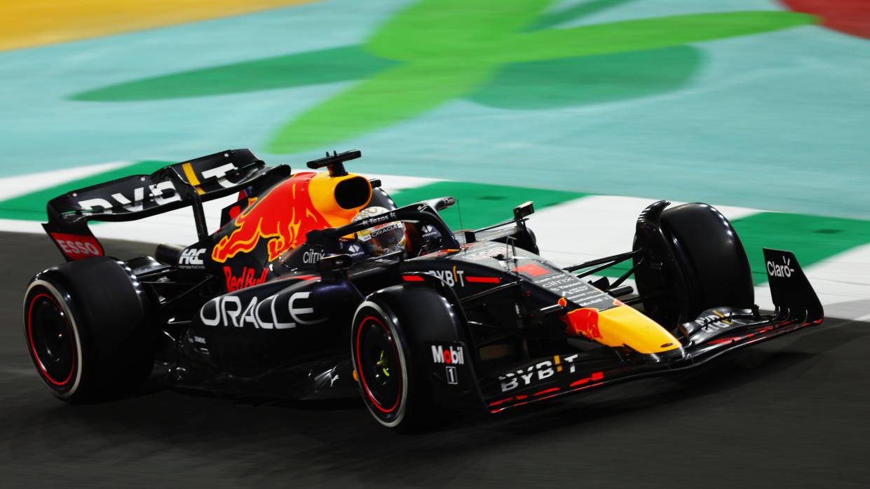  Max Verstappen of the Netherlands driving the Red Bull at the Saudi Arabia Grand Prix. 