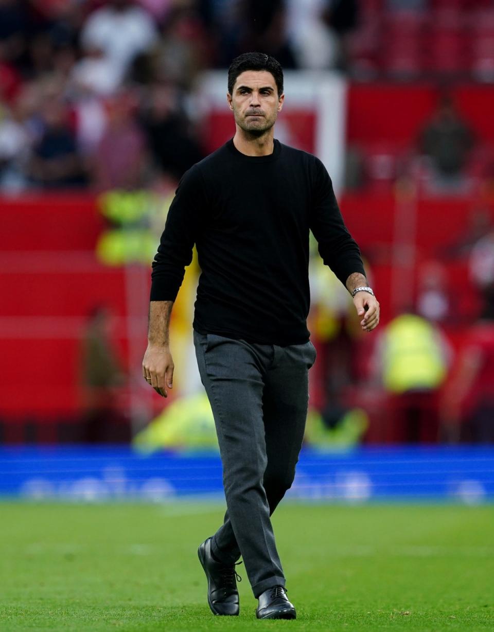 Arsenal manager Mikel Arteta saw his side lose their winning run (Martin Rickett/PA) (PA Wire)