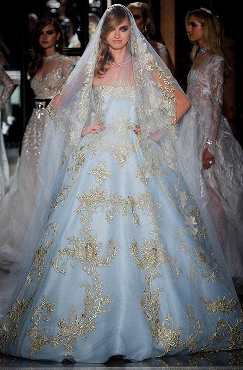 You'd have your 'something blue' covered in this princess-worthy gown!