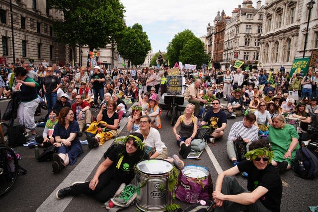 The Restore Nature Now demo in Whitehall