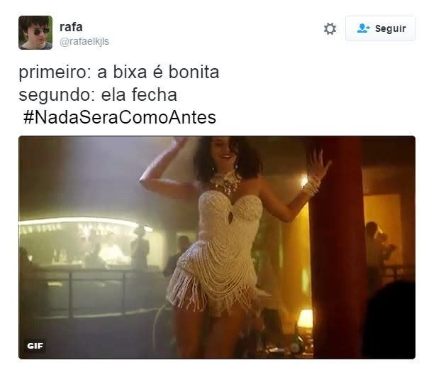 Dançando e cantando na obra de época que narra o surgimento da televisão no Brasil, Bruna conquistou a simpatia dos internautas e a grande maioria deles foi só elogios e aplausos para a participação dela no primeiro capítulo.(Foto: Reprodução/Twitter)