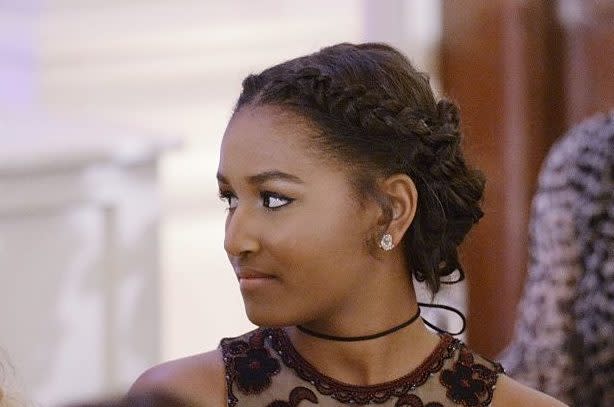 Sasha Obama had the coolest winter style at the White House tree lighting