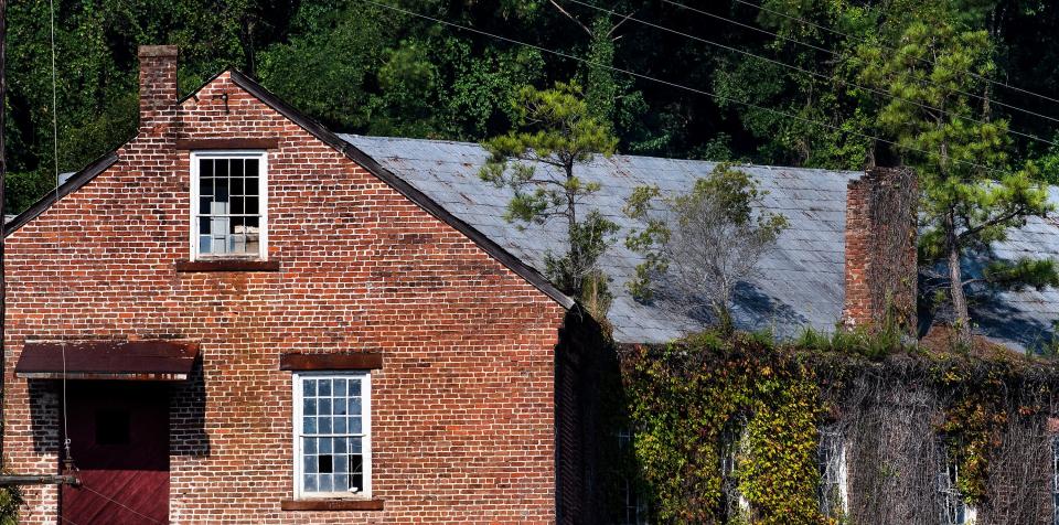 Trees grow on the eaves of the old Prattville gin shop in Prattville, Ala., on Wednesday August 19, 2020. 