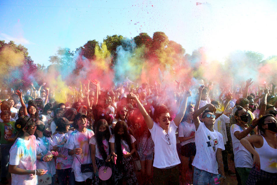 Color festival In Yangon