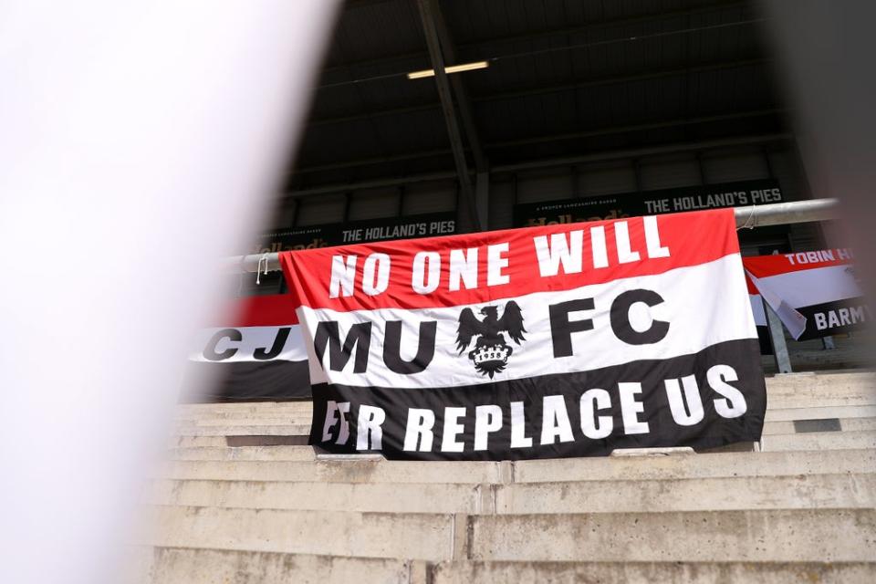 A fans' banner (PA Wire)