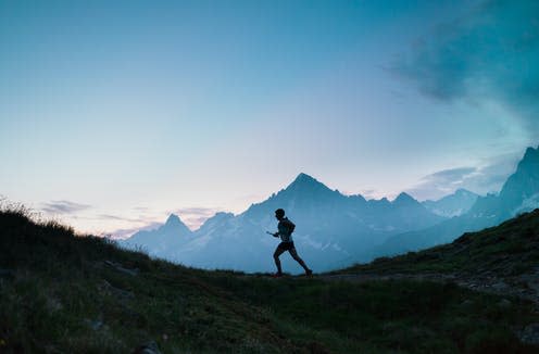 <span class="caption">What's the point of trying to run if the future already exists?</span> <span class="attribution"><a class="link rapid-noclick-resp" href="https://www.shutterstock.com/image-photo/single-trail-runner-silhouetted-against-sky-1015546096" rel="nofollow noopener" target="_blank" data-ylk="slk:Andre Gie/Shutterstock">Andre Gie/Shutterstock</a></span>
