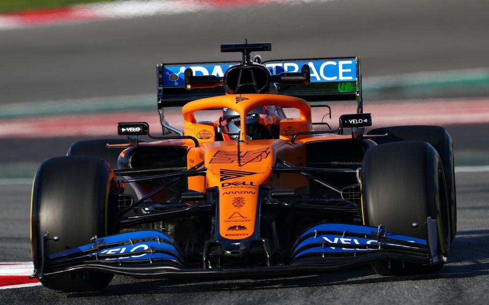 Carlos Sainz of Spain driving the (55) McLaren F1 Team MCL35 Renault on track during day one of Formula 1 Winter Testing at Circuit de Barcelona-Catalunya on February 19, 2020 in Barcelona, Spain - Dan Istitene - Formula 1