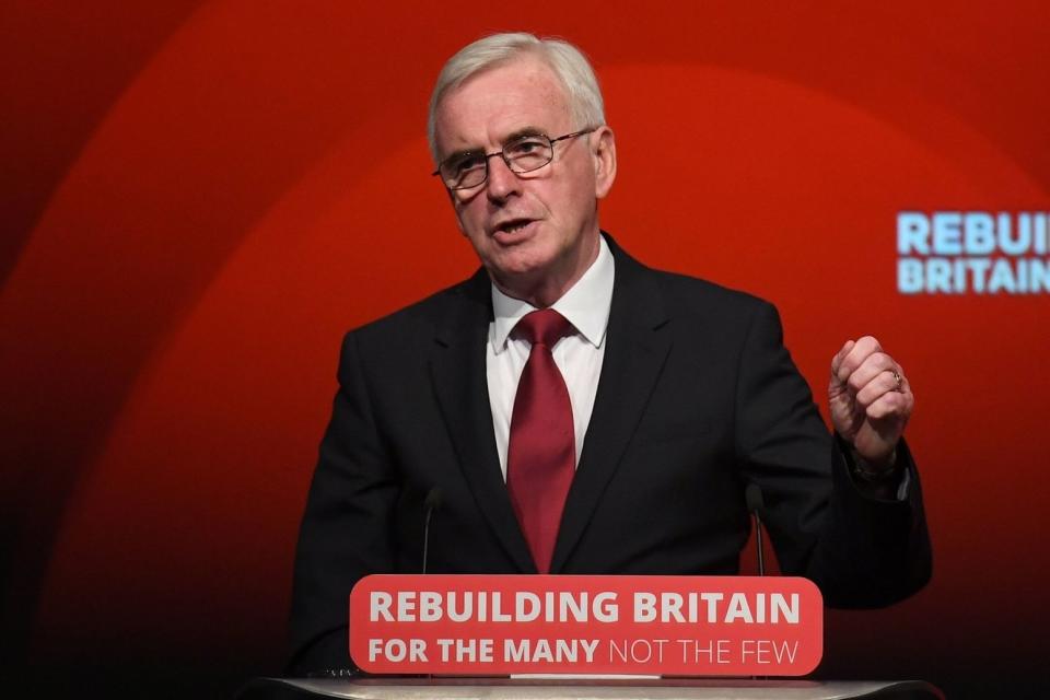 Labour’s shadow chancellor is proposing that companies should hand over 10% of their shares to staff: PA