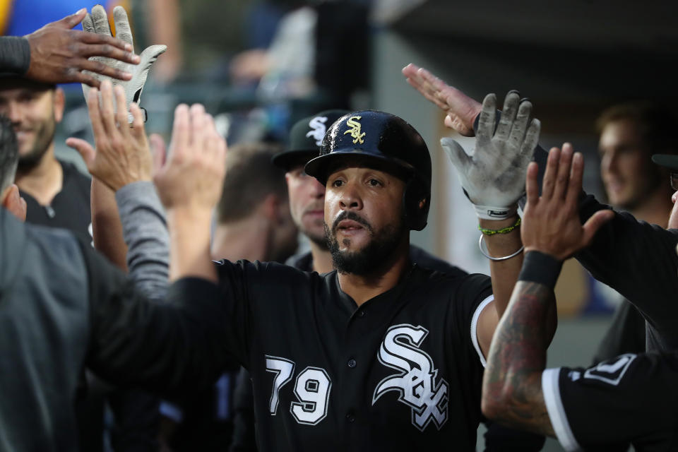 Chicago White Sox first baseman Jose Abreu wins the American League MVP award. (Photo by Abbie Parr/Getty Images)
