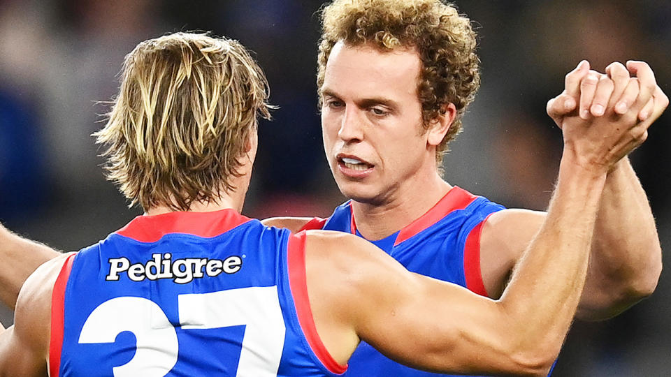 Mitch Wallis, pictured here in action for the Western Bulldogs against Essendon.