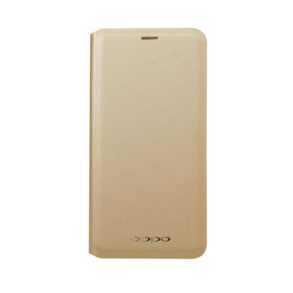 OPPO A57金色版（32GB）建議售價NT$7,990，凡預購即加贈OPPO A57原廠側掀皮套（市價NT$590）