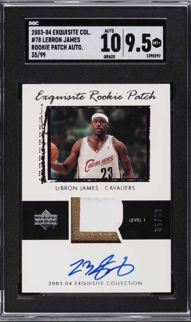 The most expensive LeBron James NBA trading card sales ever