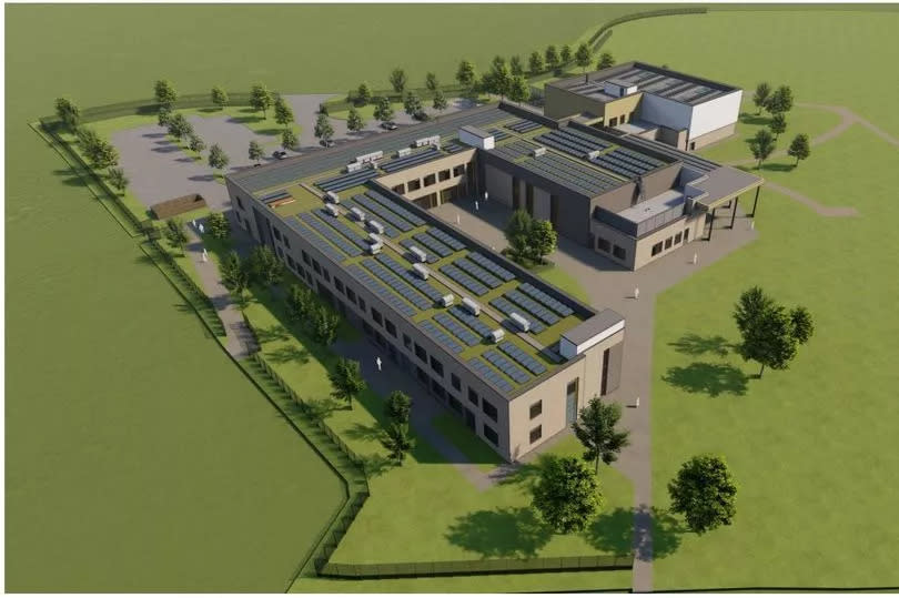 Artist’s impressions, subject to further design development and planning approval, of the school site. Work has now officially started to build it